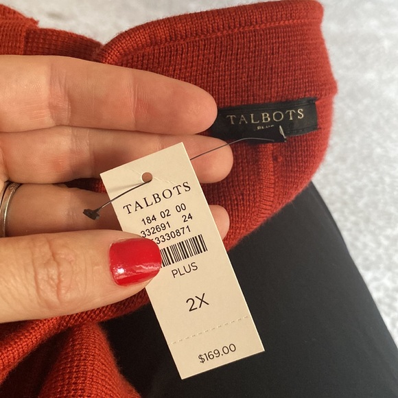 Talbots Merino Wool Blend Sweater Jacket, size 2X - Picture 6 of 10